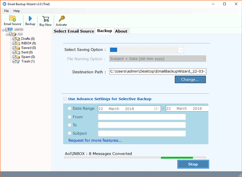 import EarthLink email to Outlook app