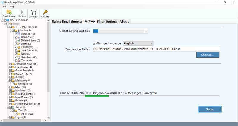forward GMX email to Gmail
