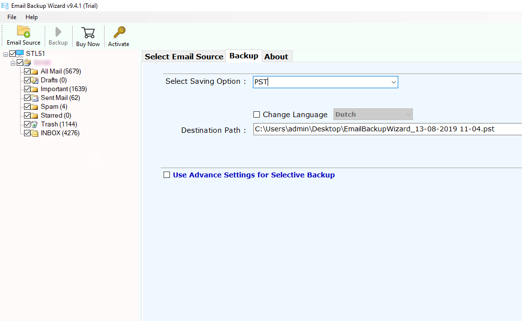 choose the required HostGator mailbox