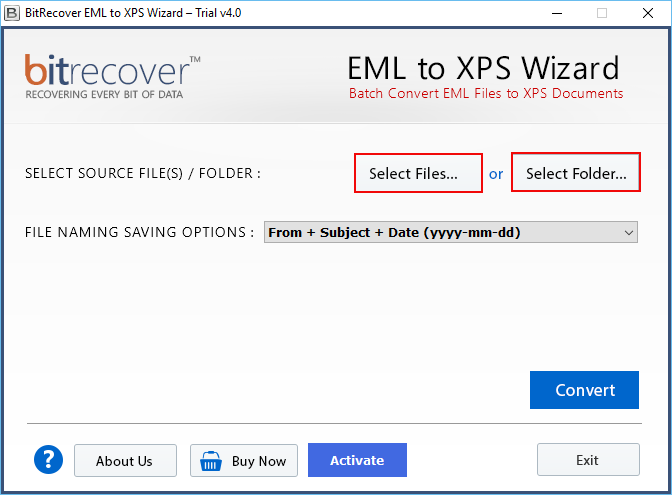  EML to XPS  software