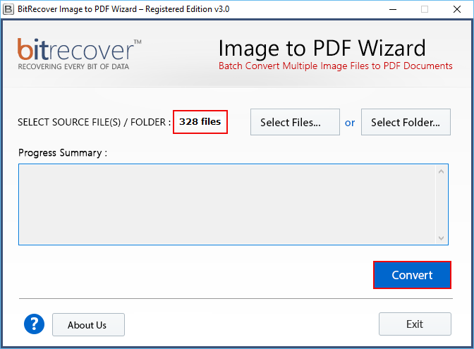 conversion of multiple JPG to PDF