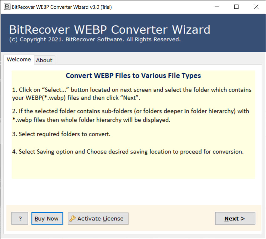 WebP to DOC converter