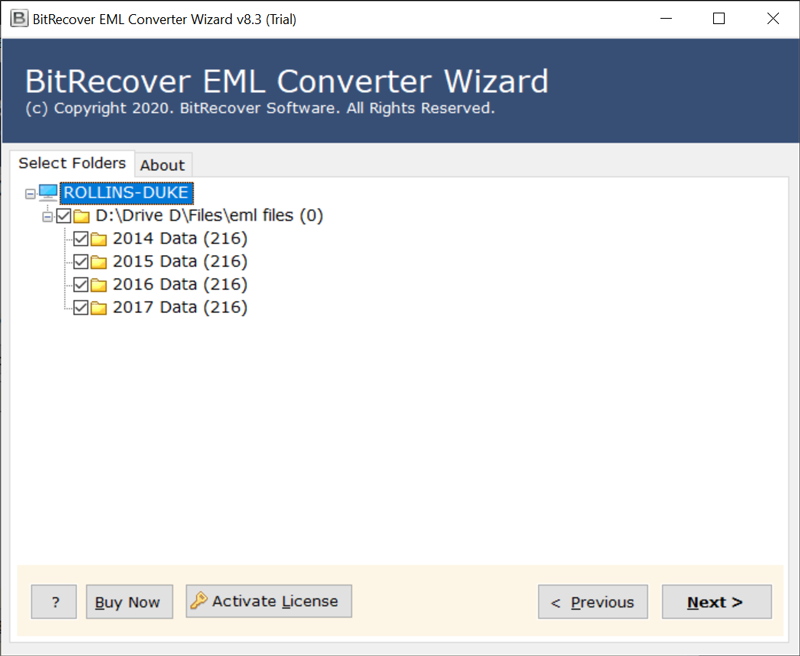 eM Client to PST converter