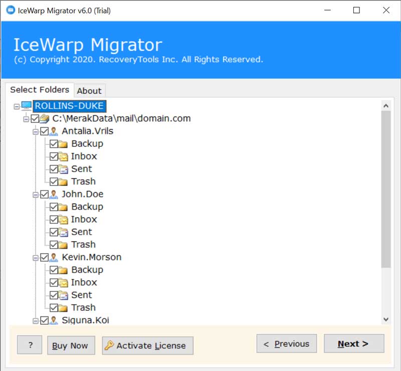 IceWarp Server Folders