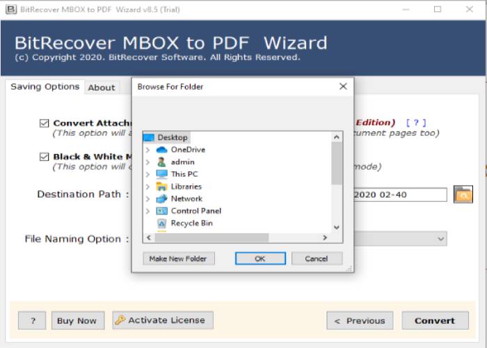 midlleware for converting emails to pdf on a mac