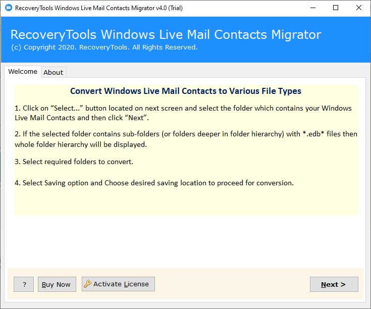 windows live export contacts
