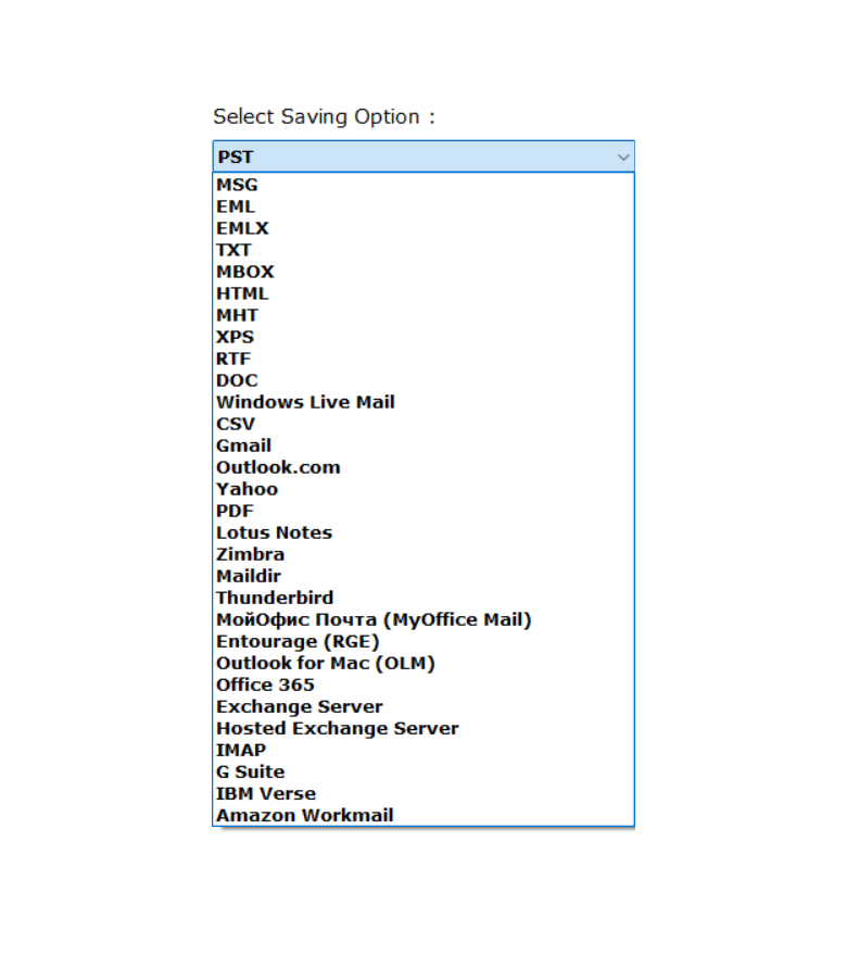 MBOX converter with 30+ saving formats