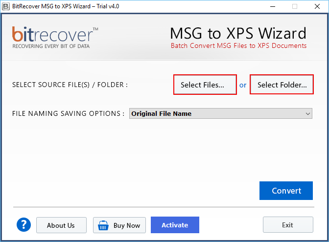  MSG to XPS  Converter