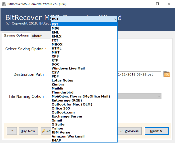 choose IMAP server