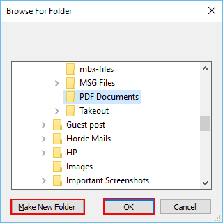 choose a complete folder containing the PDFs