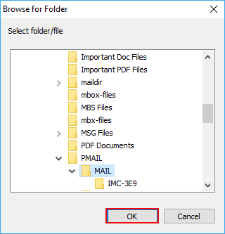 select email folders