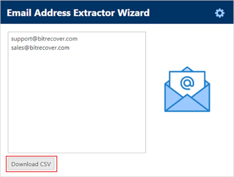 extract email addresses from website