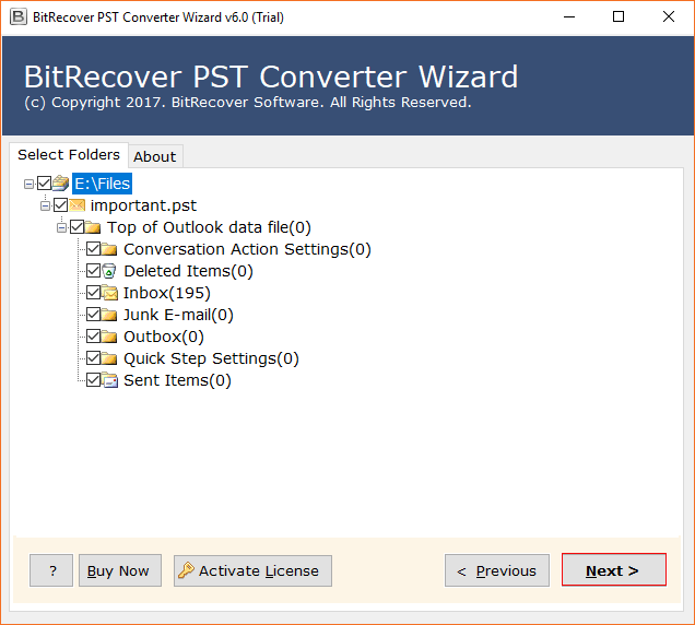 select destination path