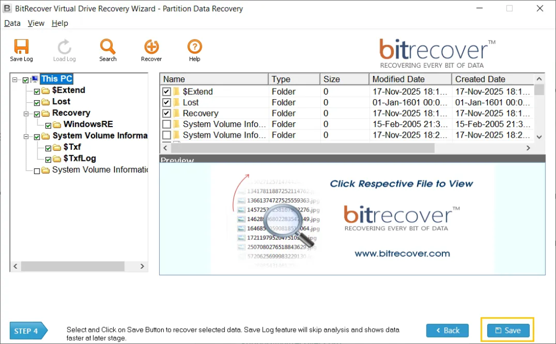 Smart Virtual File Data Recovery